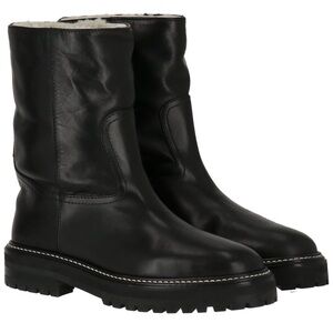 Jimmy Choo Black Leather Moto Boots